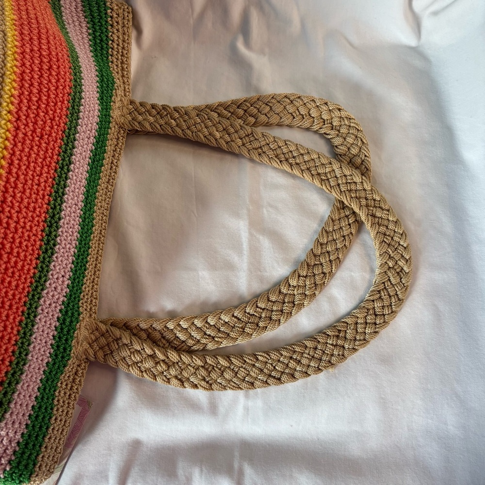 The Sak Crochet Kenya stripe Tote Bag multi - Picture 13 of 14